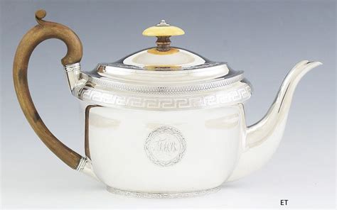 1802 Superb English Georgian Sterling Silver Teapot By John Emes Tea