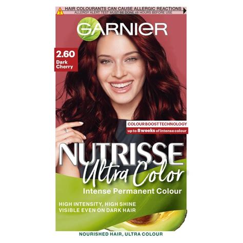 Garnier Nutrisse Ultra Colour 260 Dark Cherry Permanent Hair Dye Ocado