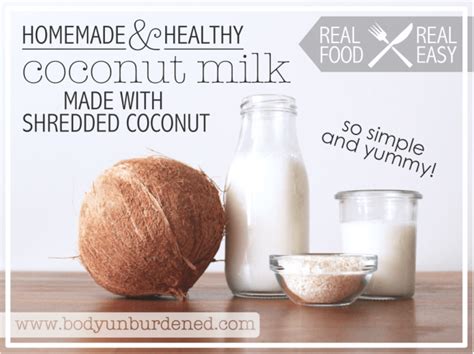 Homemade And Healthy Coconut Milk Made With Shredded Coconut Body
