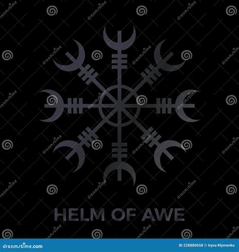 Helm Of Awe Or Helm Of Terror Sign Aegishjalmur Icelandic Symbol Of
