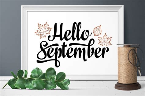 Hello September Lettering Phrase Text Graphic By Millerzoa · Creative
