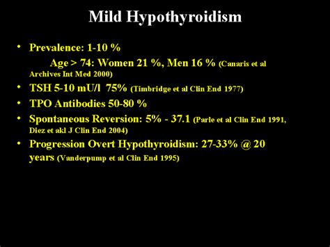 Mild Hypothyroidism