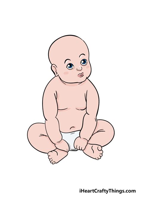 Simple Baby Feet Drawing