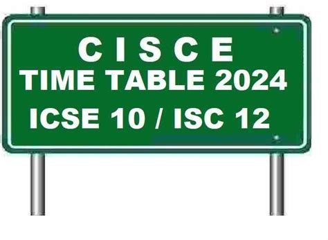 Cisce Date Sheet Icse Class And Isc Class Time Table