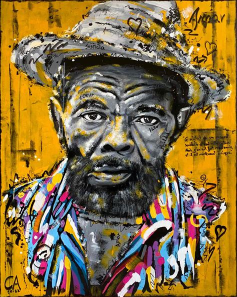 Contemporary Art - Acrylic on canvas - Cubano amarillo - Casto Albarracin