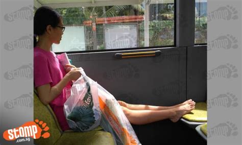 Inconsiderate Passenger Airs Her Feet On Bus Seat Stomp