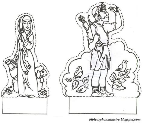 Image result for isaac rebekah coloring page sunday school. Image result for jacob rachel kids craft | Esaú e jacó ...