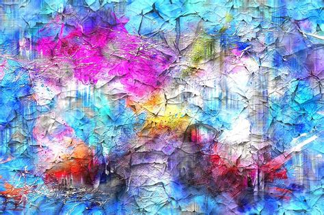 Background Crackle Art Abstract Watercolor Vintage Colorful
