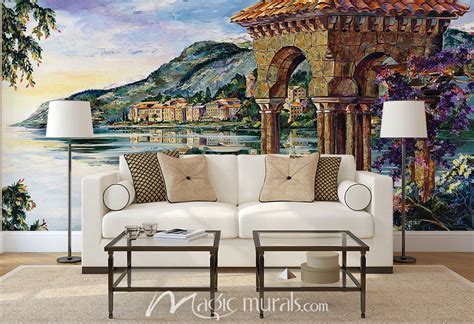 Vista To Bellagio Wallpaper Wall Mural By Magic Murals