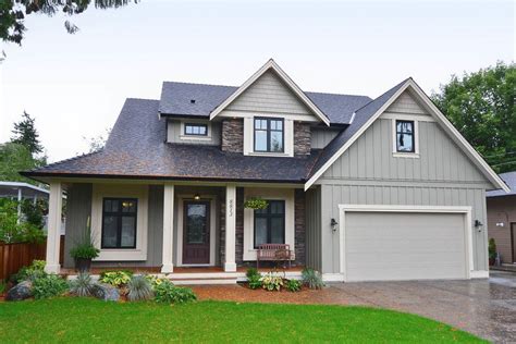 Grey Siding House With Black Windows Abiewws