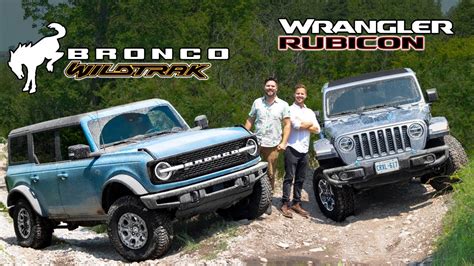 2021 Ford Bronco Wildtrak Vs Jeep Wrangler Rubicon Off Road Test