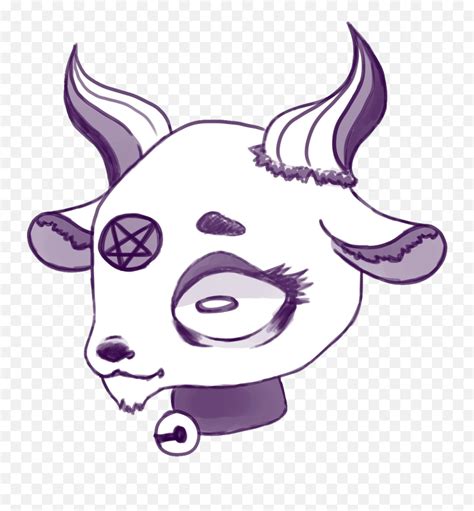 Satan Baphomet 666 Satanic Sticker Cartoon Emojibaphomet Emoji