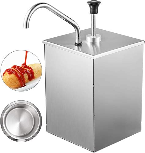 Vevor Sauce Pump Dispenser With Single Bucket Condiment Pump 4l Sauce