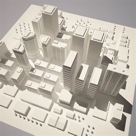Architectural City Model Ideal As A Background For Your Buildings By