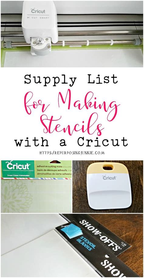 Supply List For Making Stencils With A Cricut Explore