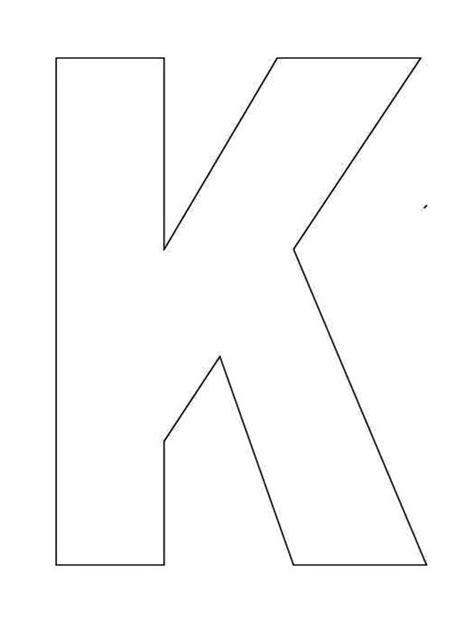 Alphabet Letter K Template For Kids 2fd