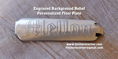 Engraved Background Relief Personalized Floor Plate For Interarms Mark