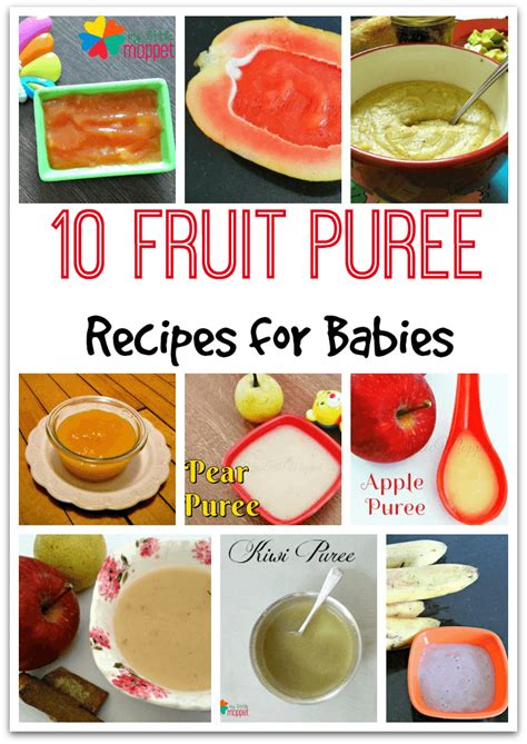 This green bean + coconut oil baby food recipe is a great healthy first food for baby! 10 Nutritious Fruit Puree Recipe for Babies - My Little Moppet