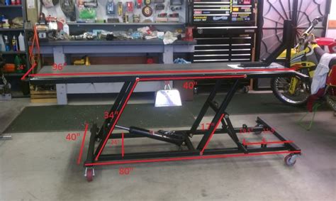 Homemade motorcycle lift adapted from a scissor jack. Pin on Garage