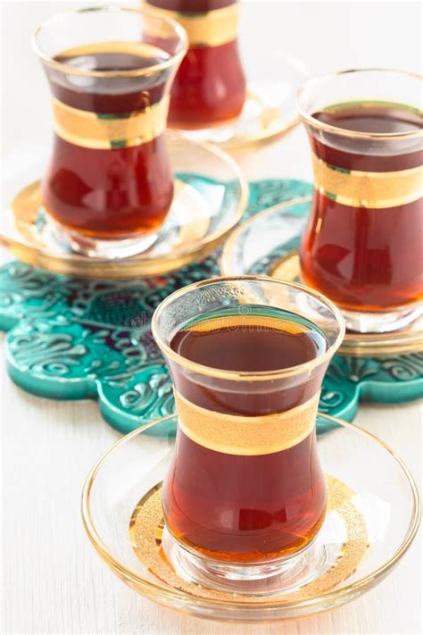 Traditional Turkish Tea In Glasses Stock Image Image Of Exotic Food