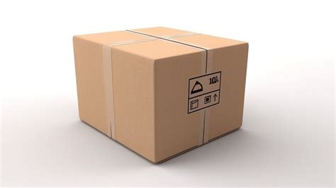 Parcel Delivery Rendered 3d Image Of Cardboard Package Placed Over A