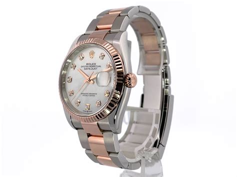 Rolex Datejust 36 Oystersteel Everose Gold Ref 126231 Perlmutt