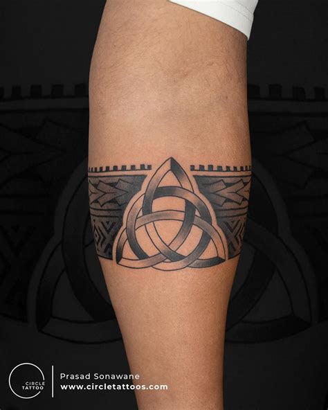 Celtic Knot Band Tattoos For Women
