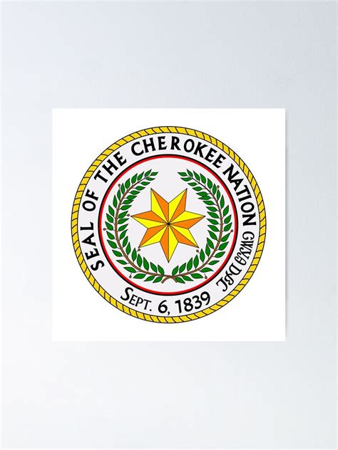 The Great Seal Of The Cherokee Nation Poster For Sale By Pop Pop P