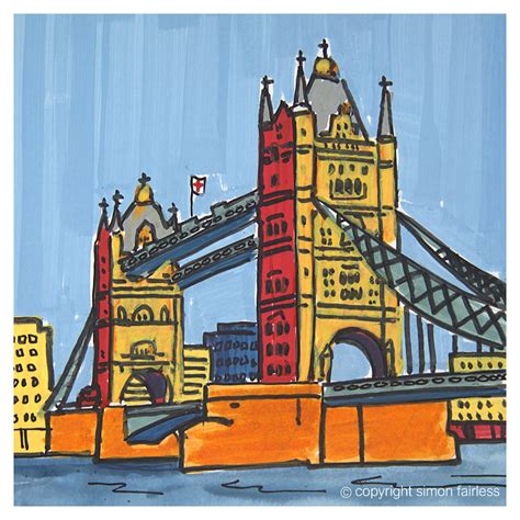 Tower Bridge London Pen And Ink Sketch