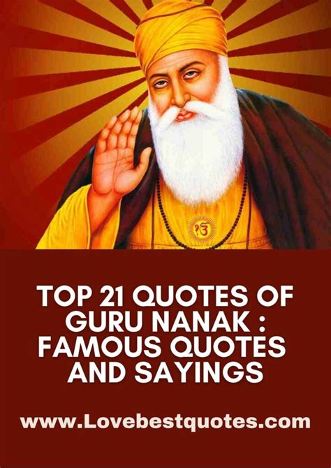 Top 21 Quotes Of Guru Nanak Famous Quotes And Sayings
