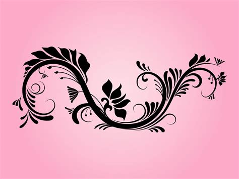 Decorative Floral Swirl Vector Art And Graphics