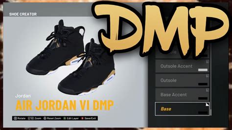 How To Make Air Jordan 6 Dmp In Nba 2k21 Nba 2k21 Shoe Creator Youtube