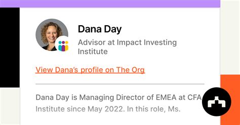 Dana Day Advisor At Impact Investing Institute The Org