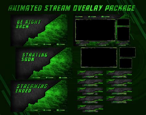 Animated Twitch Stream Overlay Package Twitch Panels Twitch Alerts