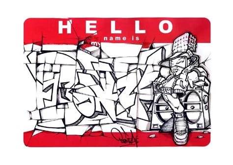 Raw Inc Presents The Hello My Name Is Project Graffiti Writing Sticker Graffiti Graffiti Doodles