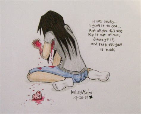 Heart Broken Sad Anime Girl Drawing Smithcoreview