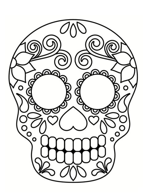 Coloriages tête de mort mexicaine Coloriage tête de mort Coloriage halloween Coloriage