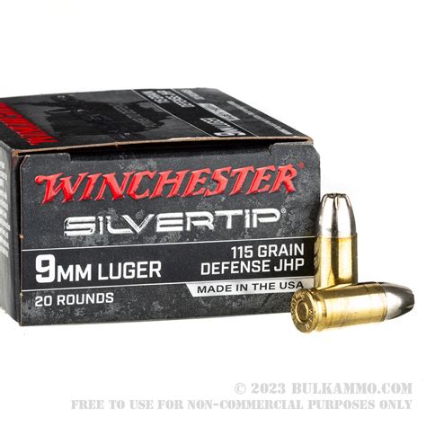 200 Rounds Of Bulk 9mm Ammo By Winchester 115gr Jhp