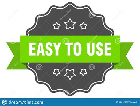 Easy To Use Label Easy To Use Isolated Seal Sticker Sign Stock