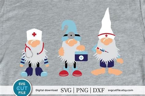 Nurse Gnome Svg Doctor Gnomes Svg Medical Gnomes Svg Etsy Gnomes