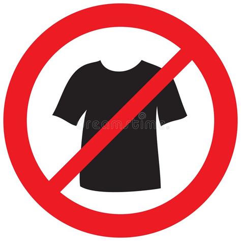 No T Shirt Sign Stock Vector Illustration Of Prohibit 112768445