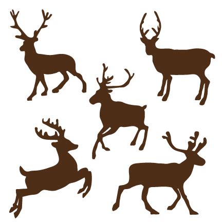Reindeer Set SVG cutting files for scrapbooking cute cut files