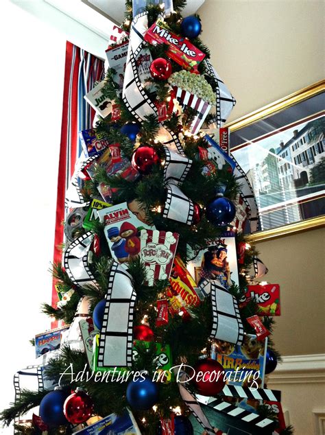 Movie theater themed tree as featured in… elle decor; Adventures in Decorating: Movie Time!