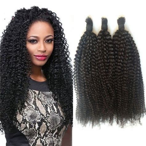 peruvian human hair bulk for braiding afro kinky curly natural color bulk hair no weft g easy