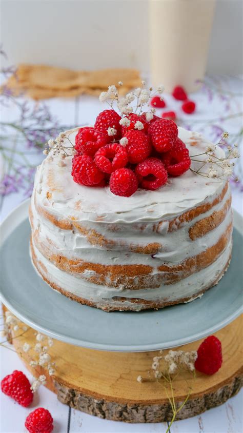 Naked Cake Aux Framboises Healthyfood Creation