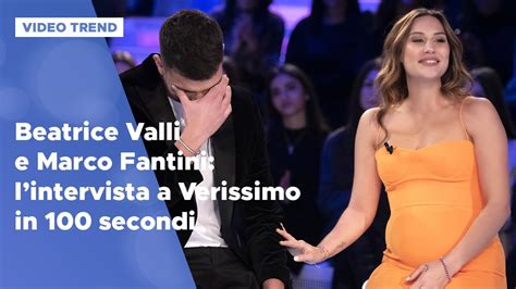 Un esame del sangue non è positivo e dovrà sottoporsi ad un controllo dal ginecologo. Beatrice Valli Verissimo - Beatrice Valli E Marco Fantini ...