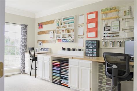 Integrate a craft area into a room that already has a purpose. Creating the Dream Craft Room for $397 | Small craft rooms ...