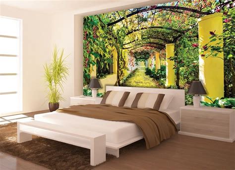 Thanks to this, you can optically enlarge the space, give it a unique character, and bring on the atmosphere of relaxation and rest. Summer Garden wallpaper murals by Homewallmurals.co.uk