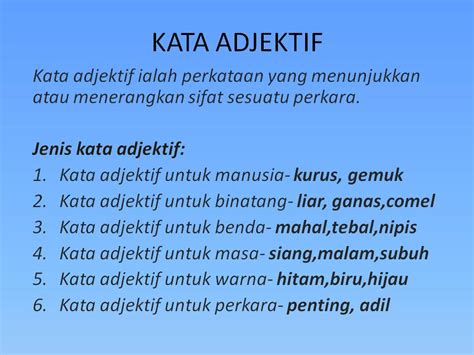 Tatabahasa Latihan Kata Adjektif Tahun Bahasa Malaysia Tahun My Riset