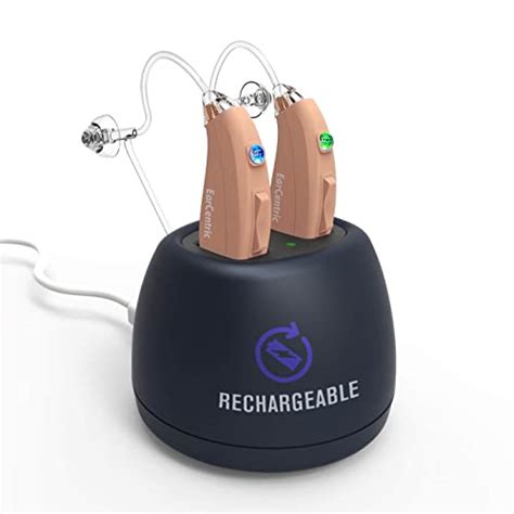 EarCentric EasyCharge Rechargeable Hearing Aids Pair For Seniors